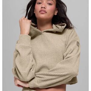 Alo muse hoodie brown beige